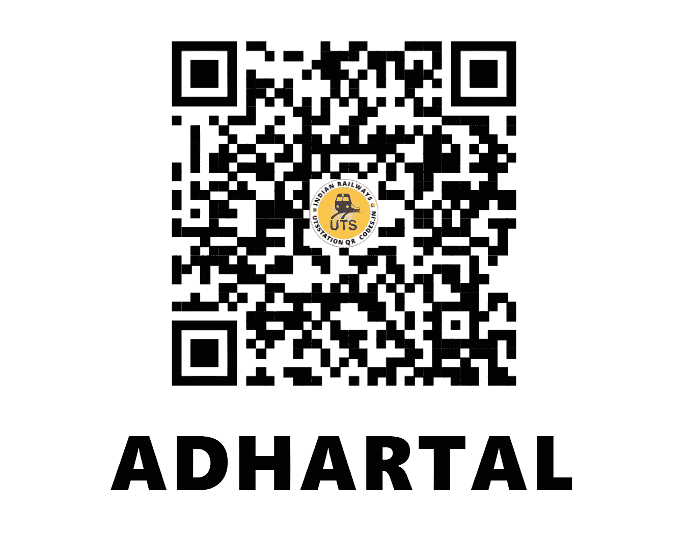 UTS QR Code for ADHARTAL - ADTL - WC (MADHYA PRADESH)